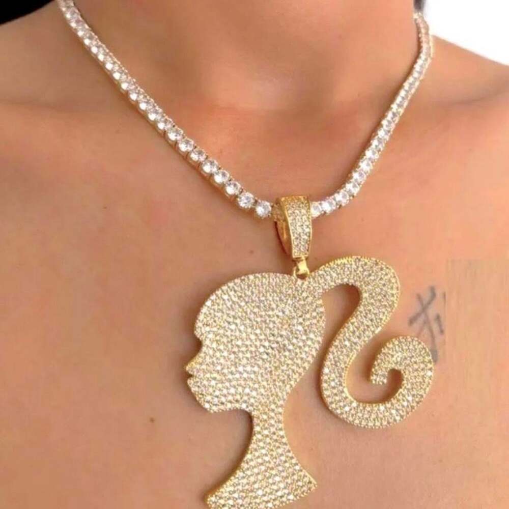 Gold Barbie Necklace With Diamonds 63 E 6
